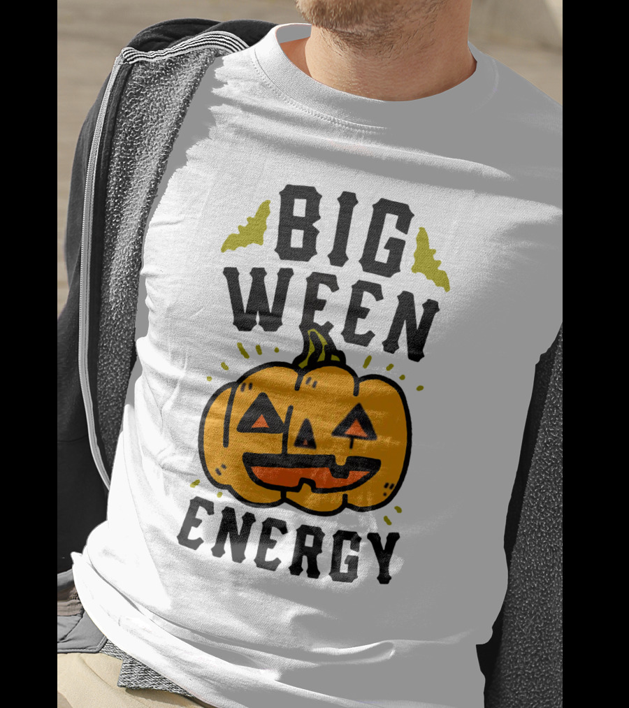 Big Ween Energy Pumpkin Halloween Jack-O'-Lantern T-Shirt