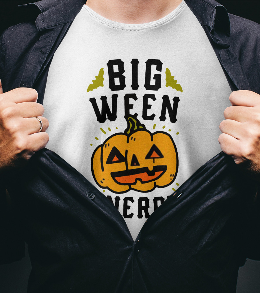 Big Ween Energy Pumpkin Halloween Jack-O'-Lantern T-Shirt