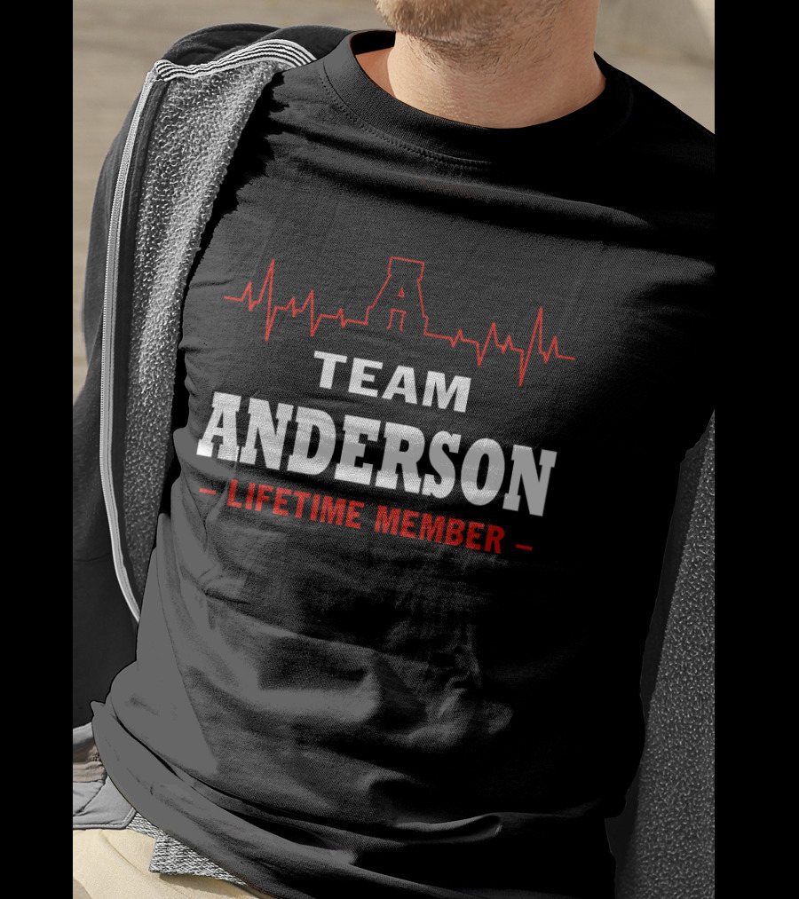 Team Anderson Lifetime Member Heartbeat T-Shirt