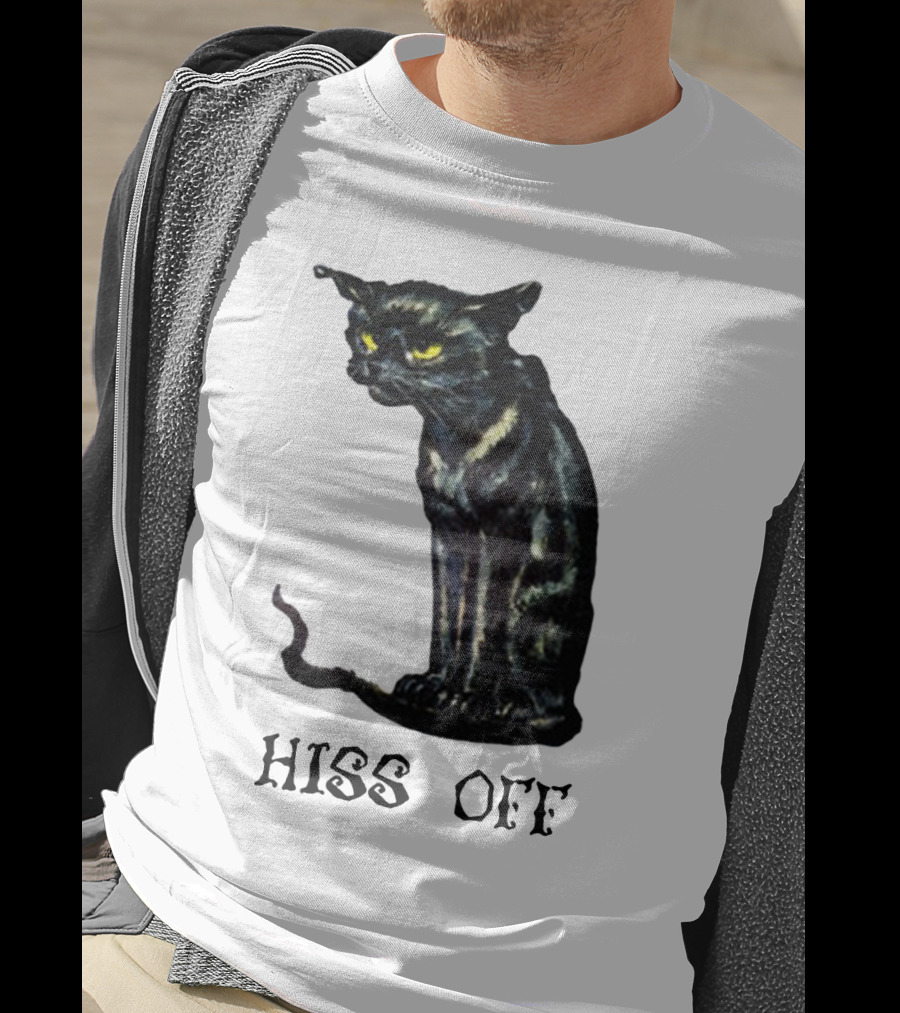Hiss Off Cat With Grumpy Black Cat T-Shirt
