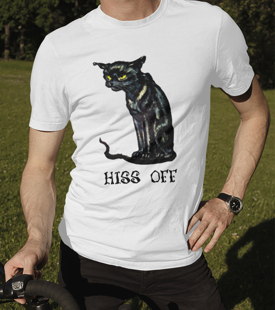 Hiss Off Cat With Grumpy Black Cat T-Shirt