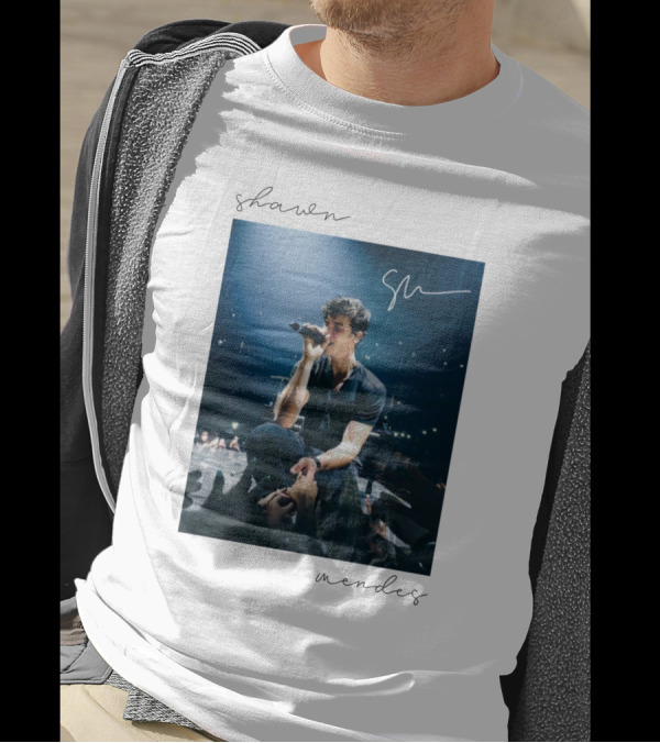 Shawn Mendes Signature Sm Concert Image T-Shirt