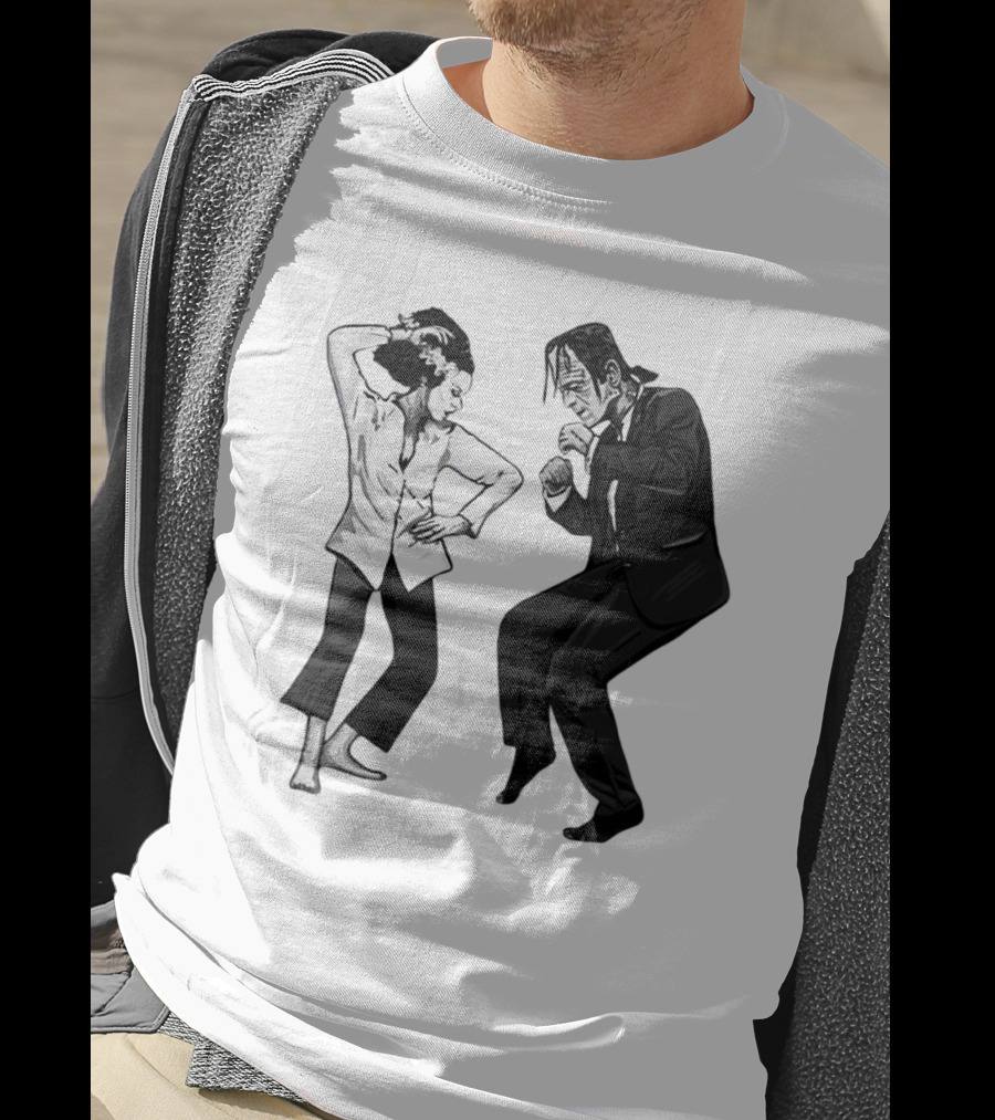 Pulp Fiction Dance Monsters Retro Mashup T-Shirt