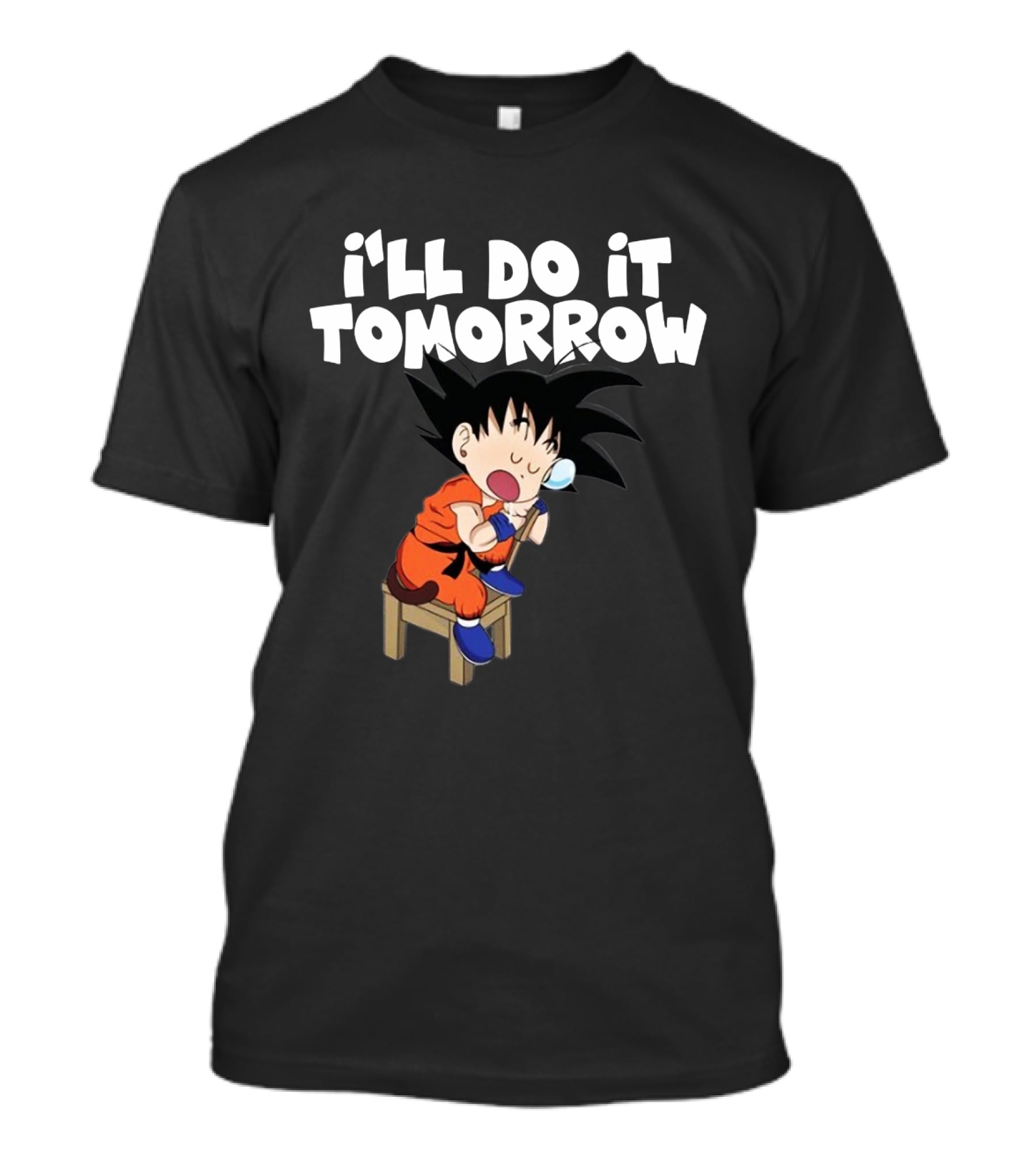Goku I'll Do It Tomorrow Eating Ice Cream T-Shirt