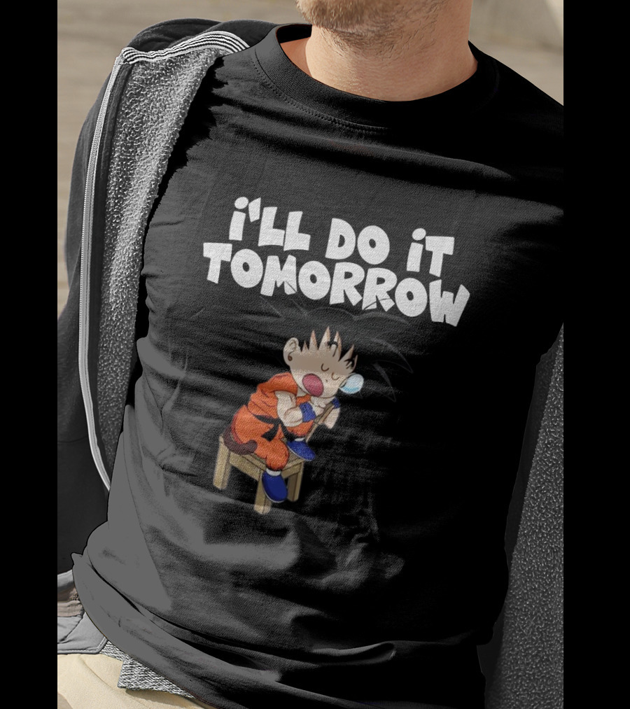 Goku I'll Do It Tomorrow Eating Ice Cream T-Shirt