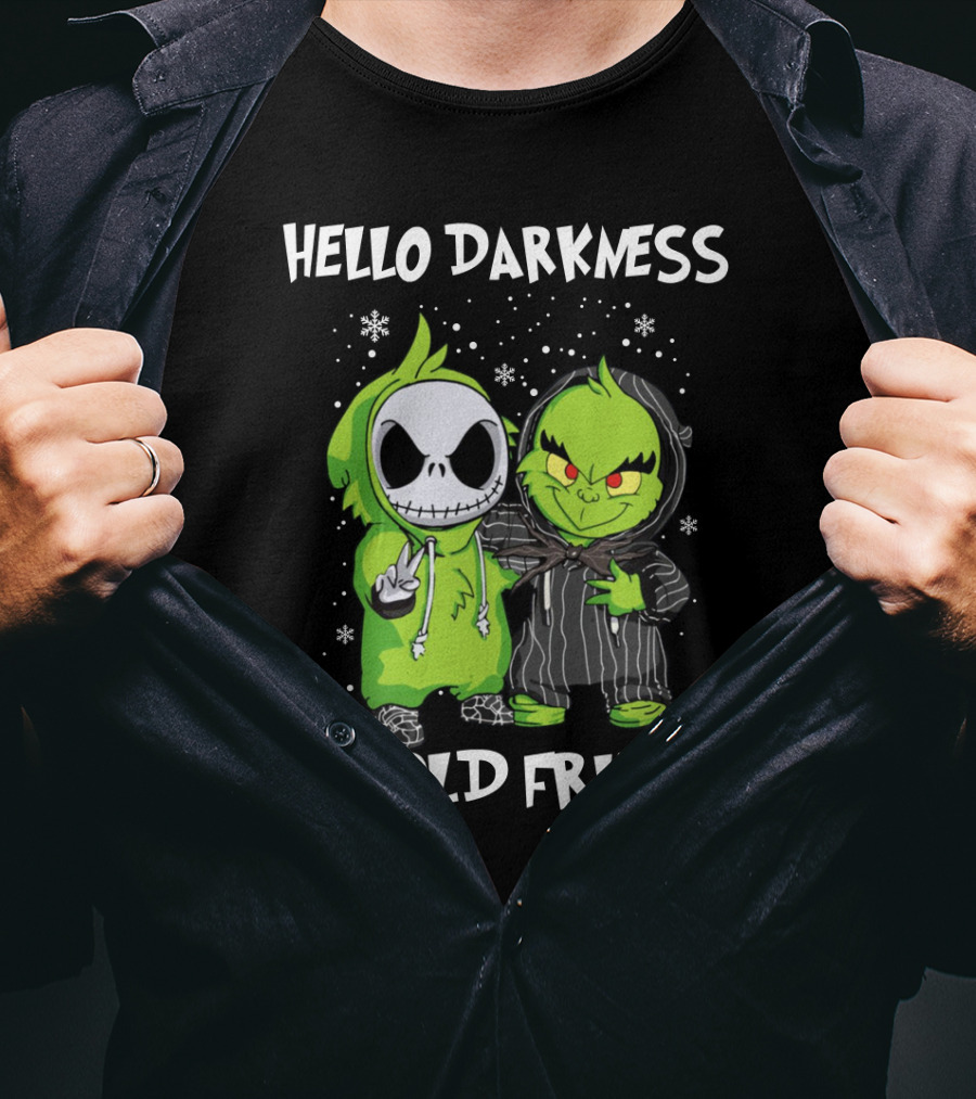 Hello Darkness My Old Friend Baby Jack And Grinch T-Shirt