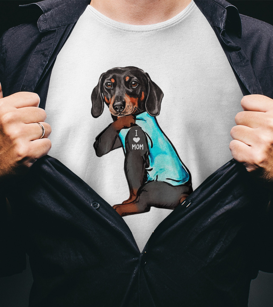 Dachshund I Love Mom T-Shirt