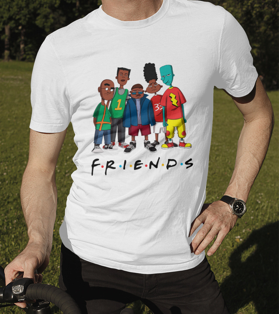F.R.I.E.N.D.S Characters With 90s Animated T-Shirt