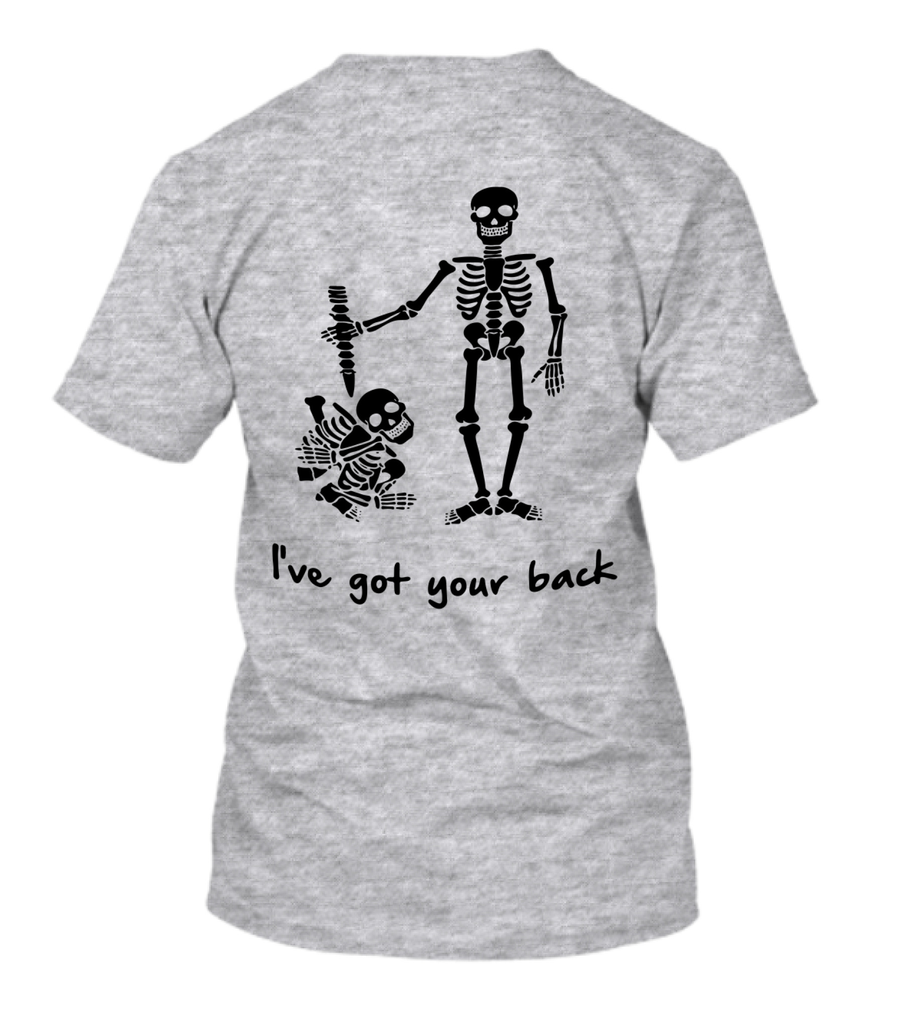 Skeleton I've Got Your Back Humorous Skeletons Carrying Each Other T-Shirt