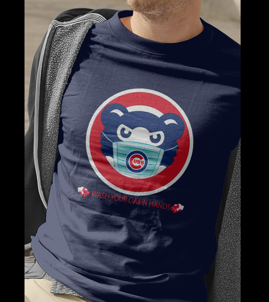 Chicago Cubs Masked Bear Wash Your Damn Hands T-Shirt