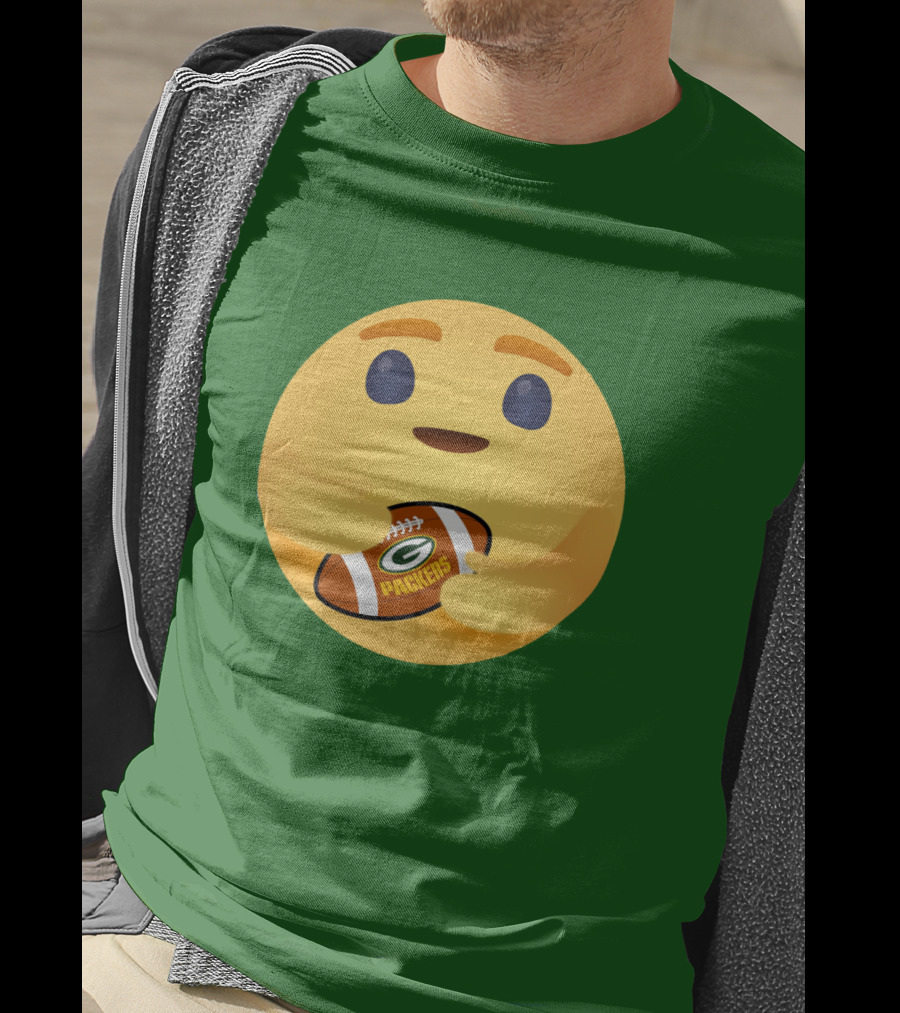 Care Emoji Hugs Green Bay Packers Football T-Shirt