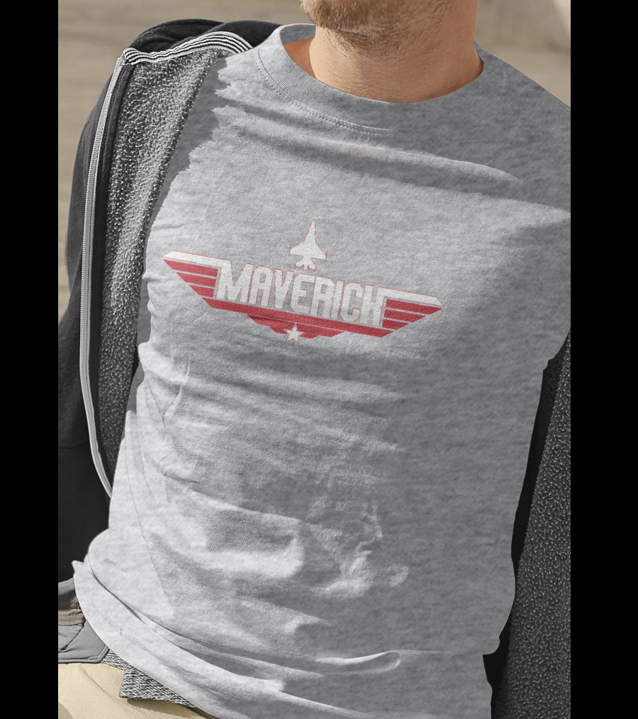 Maverick Fighter Jet Winged Emblem T-Shirt