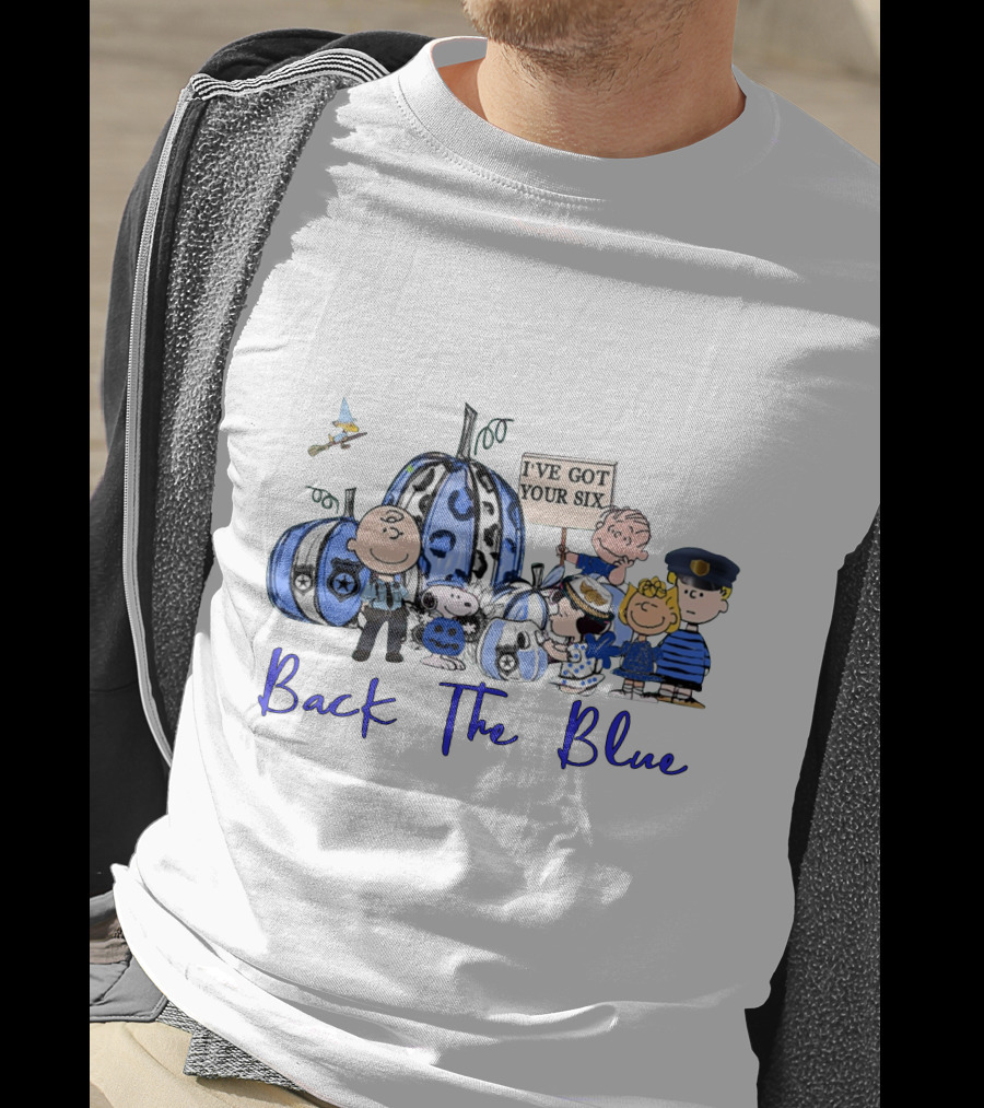 Peanuts Back The Blue Pumpkin Patch I've Got Your Six T-Shirt