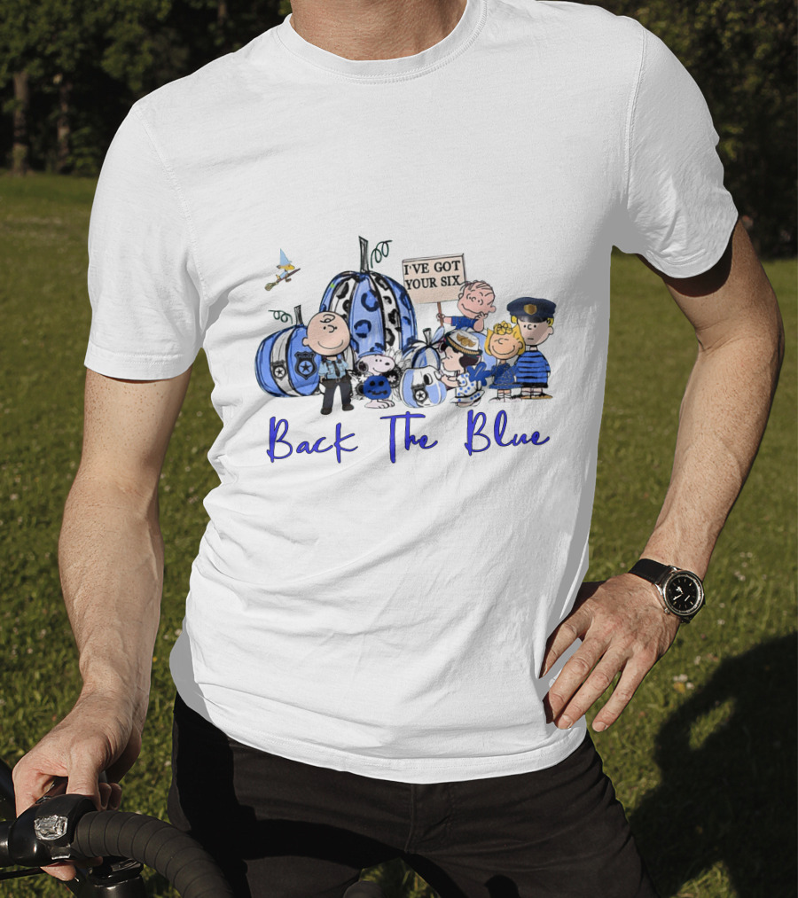 Peanuts Back The Blue Pumpkin Patch I've Got Your Six T-Shirt