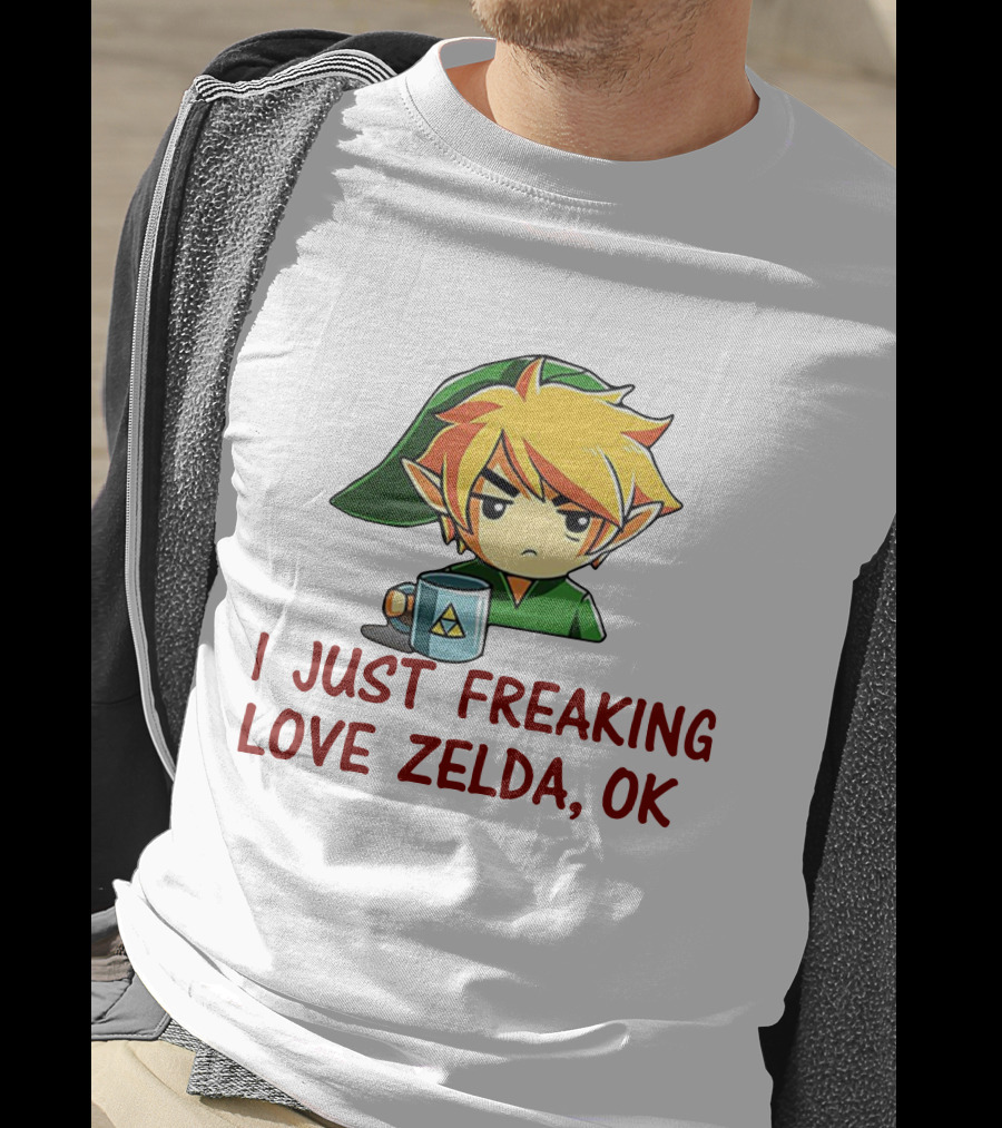 I Just Freaking Love Zelda OK With Triforce Mug And Character T-Shirt