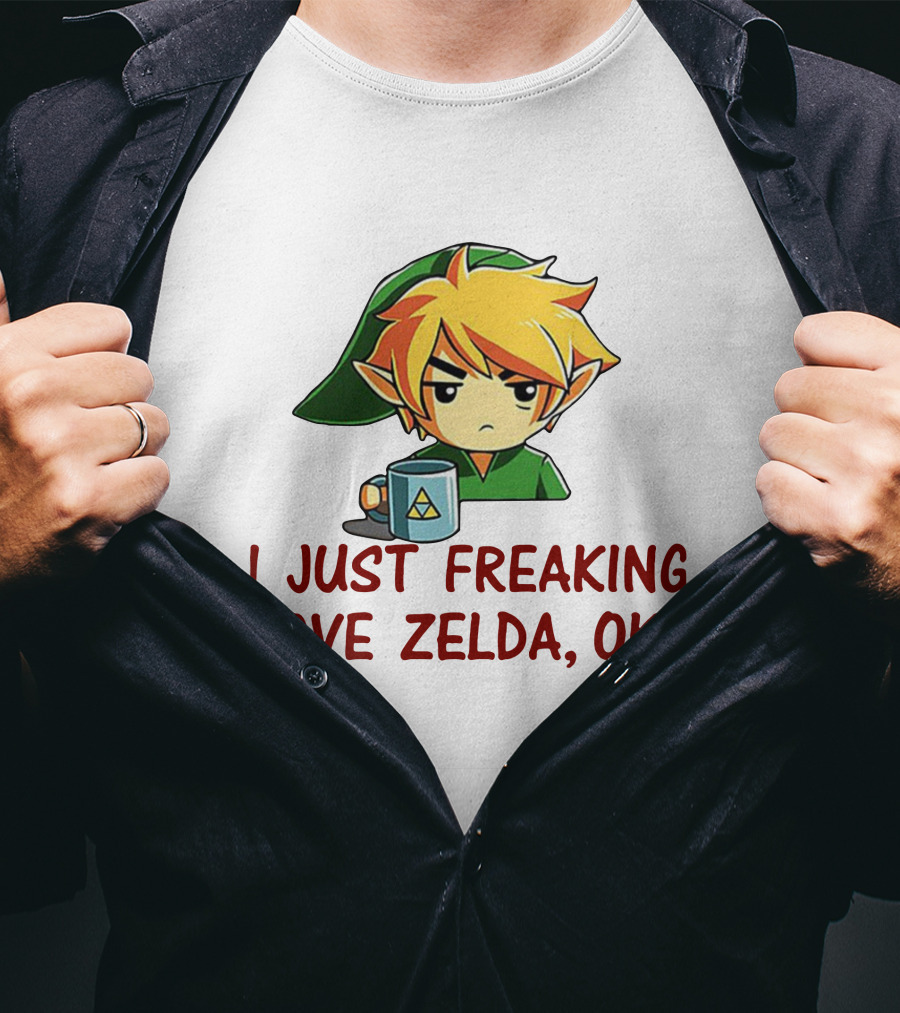 I Just Freaking Love Zelda OK With Triforce Mug And Character T-Shirt