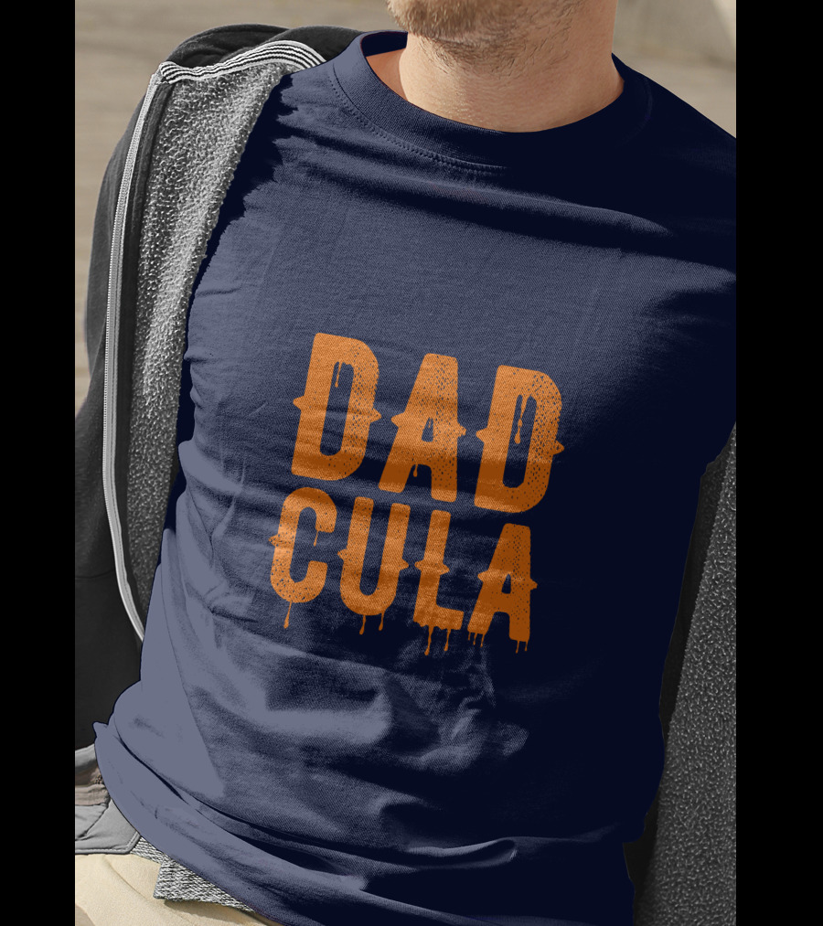 Dadcula Funny Dad Spooky Halloween Vampire Joke T-Shirt