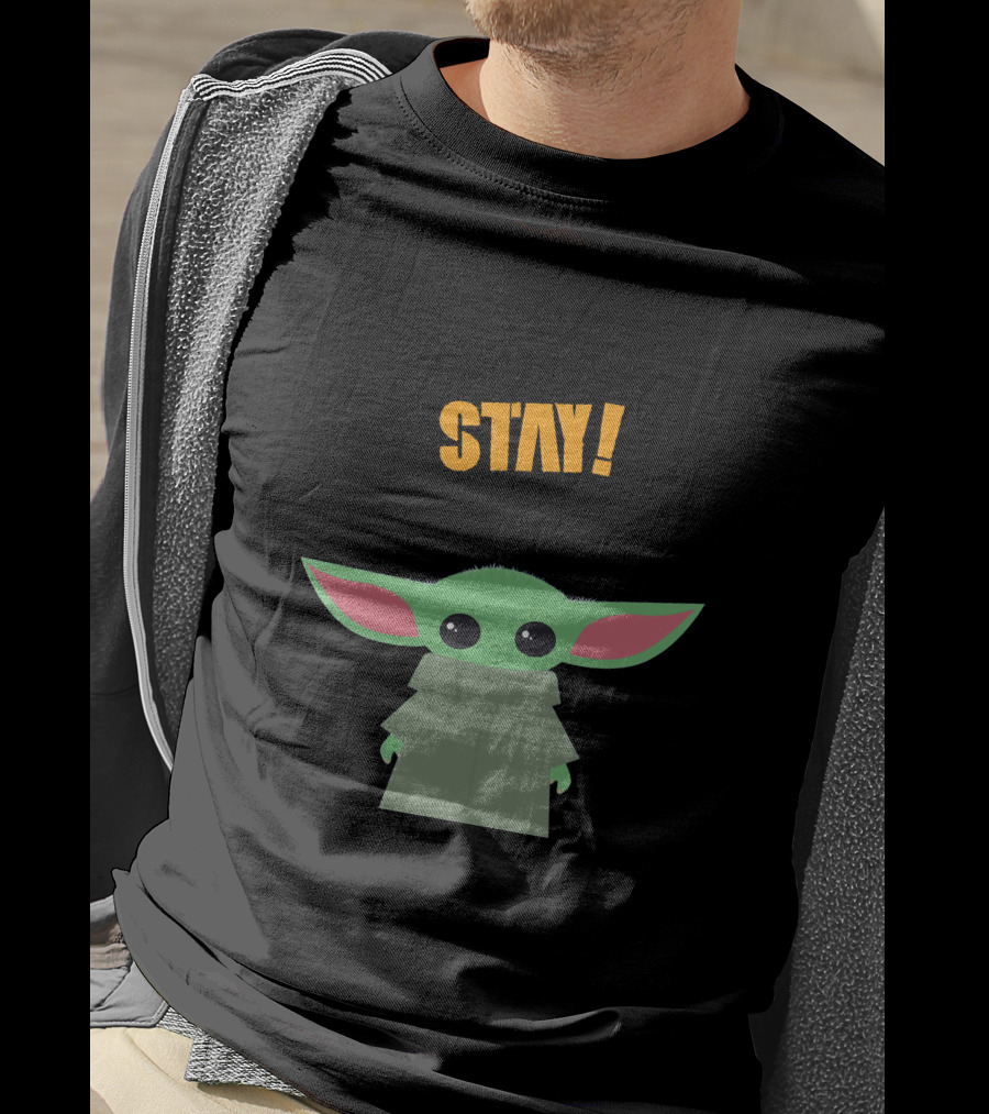 Stay Baby Yoda Mandalorian Grogu T-Shirt