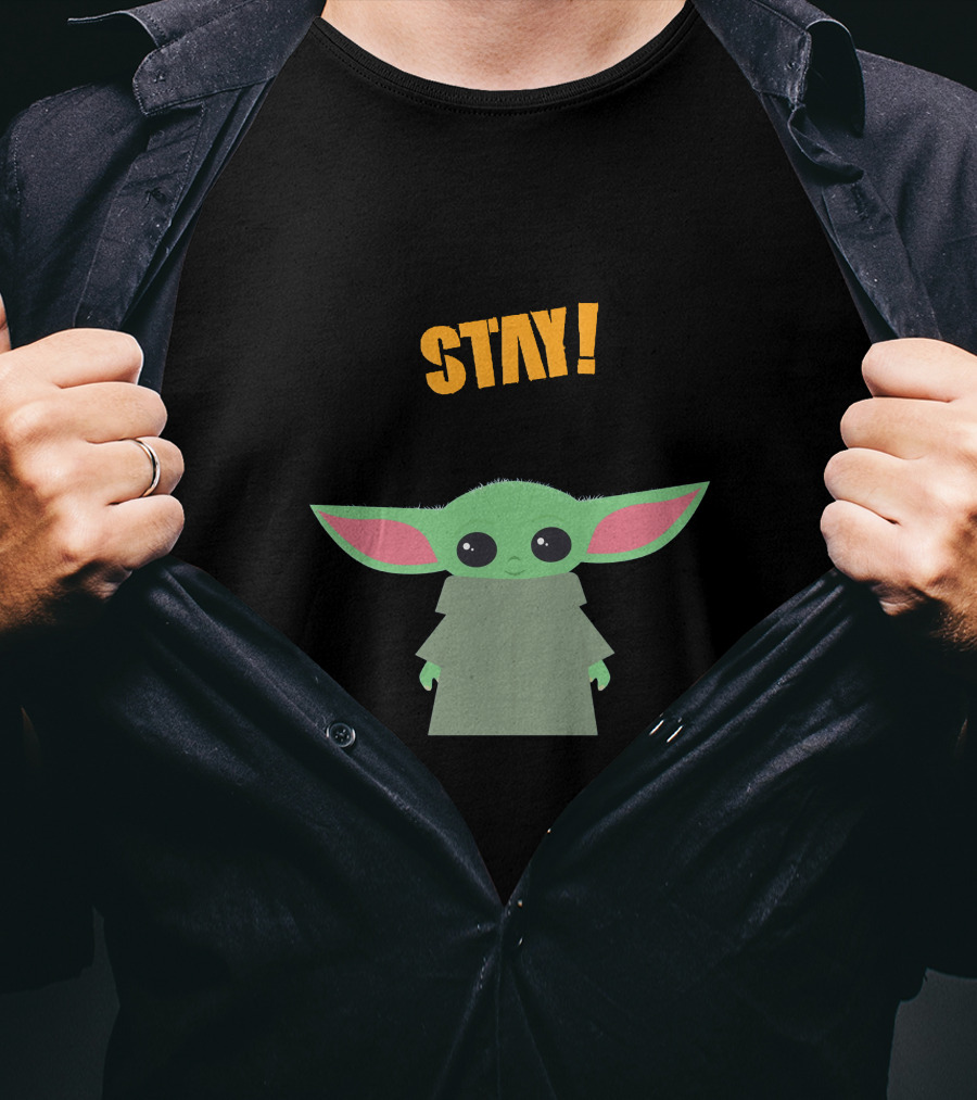 Stay Baby Yoda Mandalorian Grogu T-Shirt