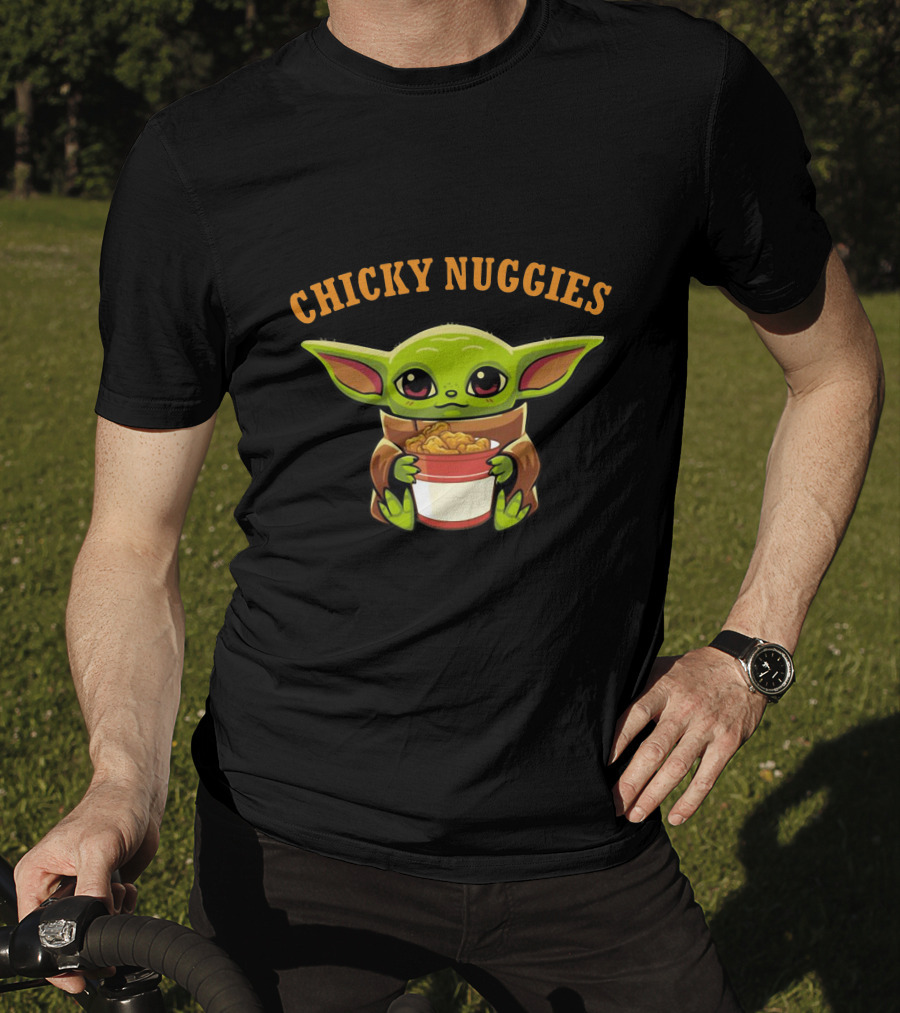 Chicky Nuggies Baby Yoda Holding Nugget Bowl T-Shirt