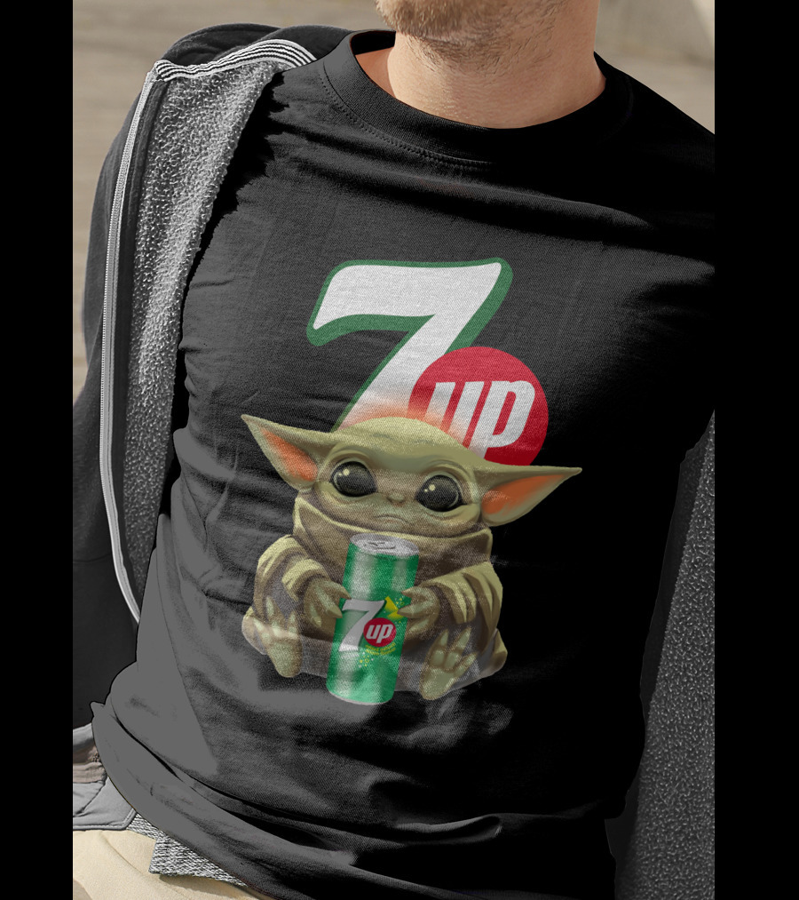 Baby Yoda Holds 7up Can T-Shirt
