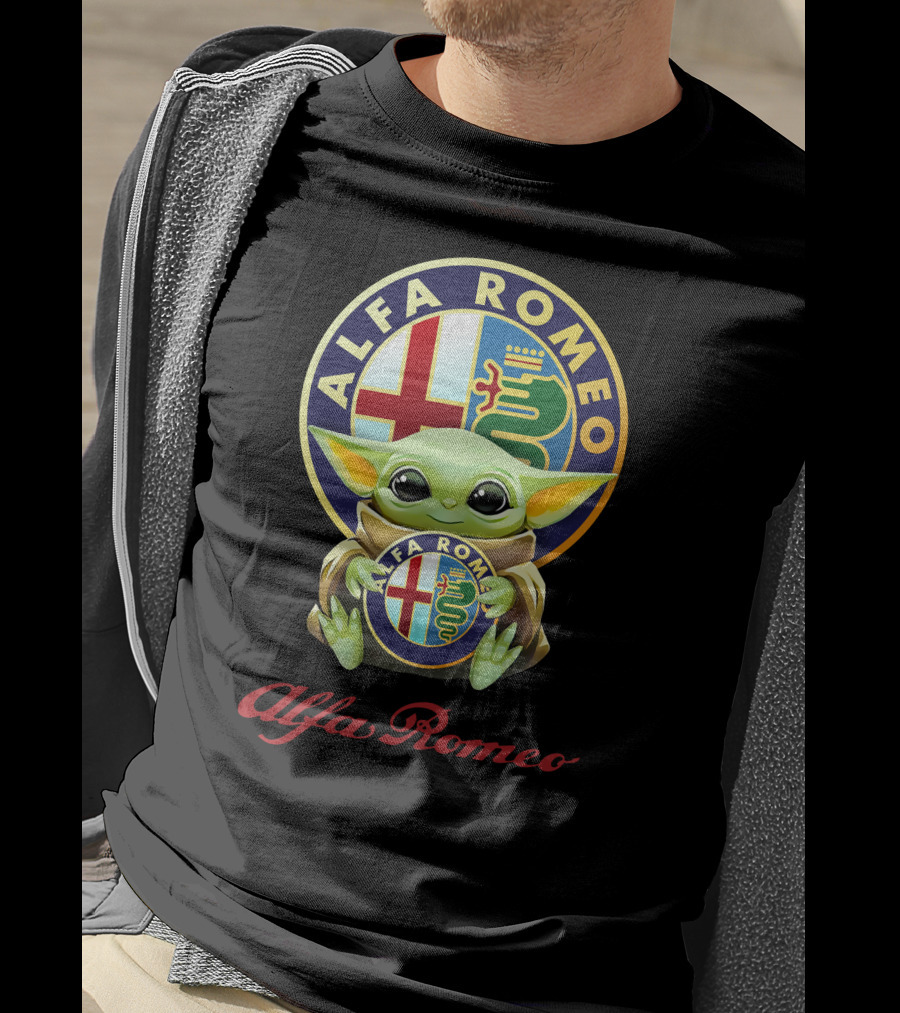 Baby Yoda Alfa Romeo Hug Emblem T-Shirt