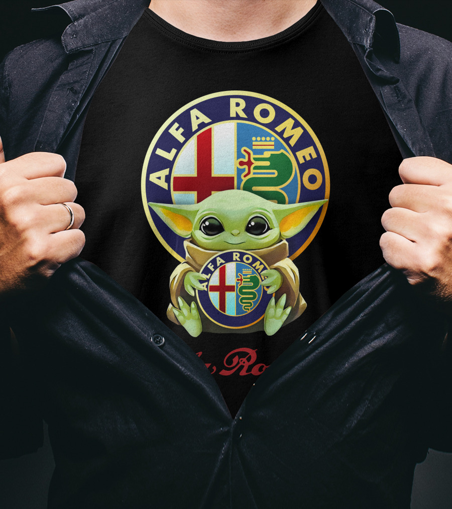 Baby Yoda Alfa Romeo Hug Emblem T-Shirt
