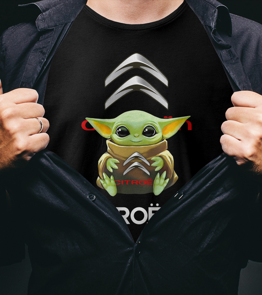 Baby Yoda Citroën Logo Hug Star Wars T-Shirt