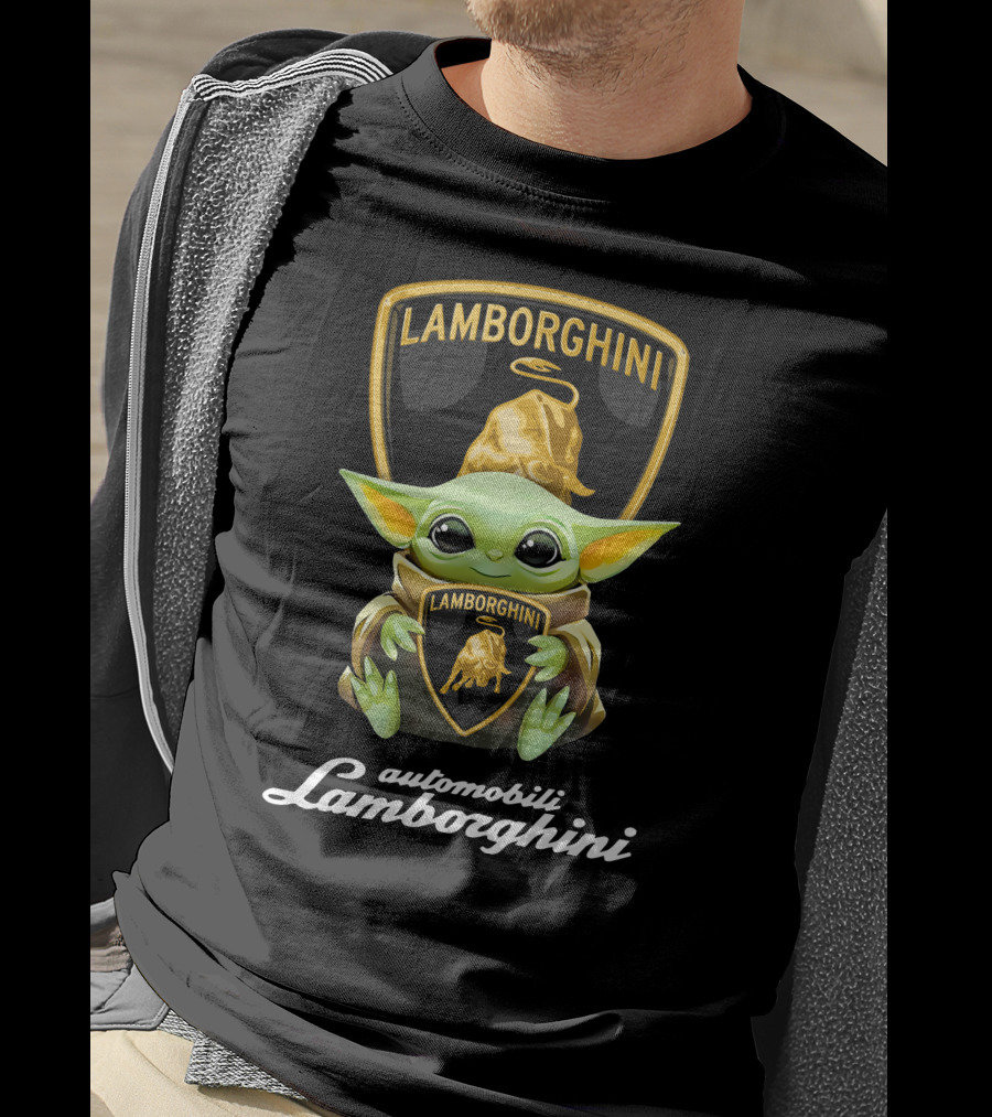 Baby Yoda Lamborghini Automobili Hug T-Shirt