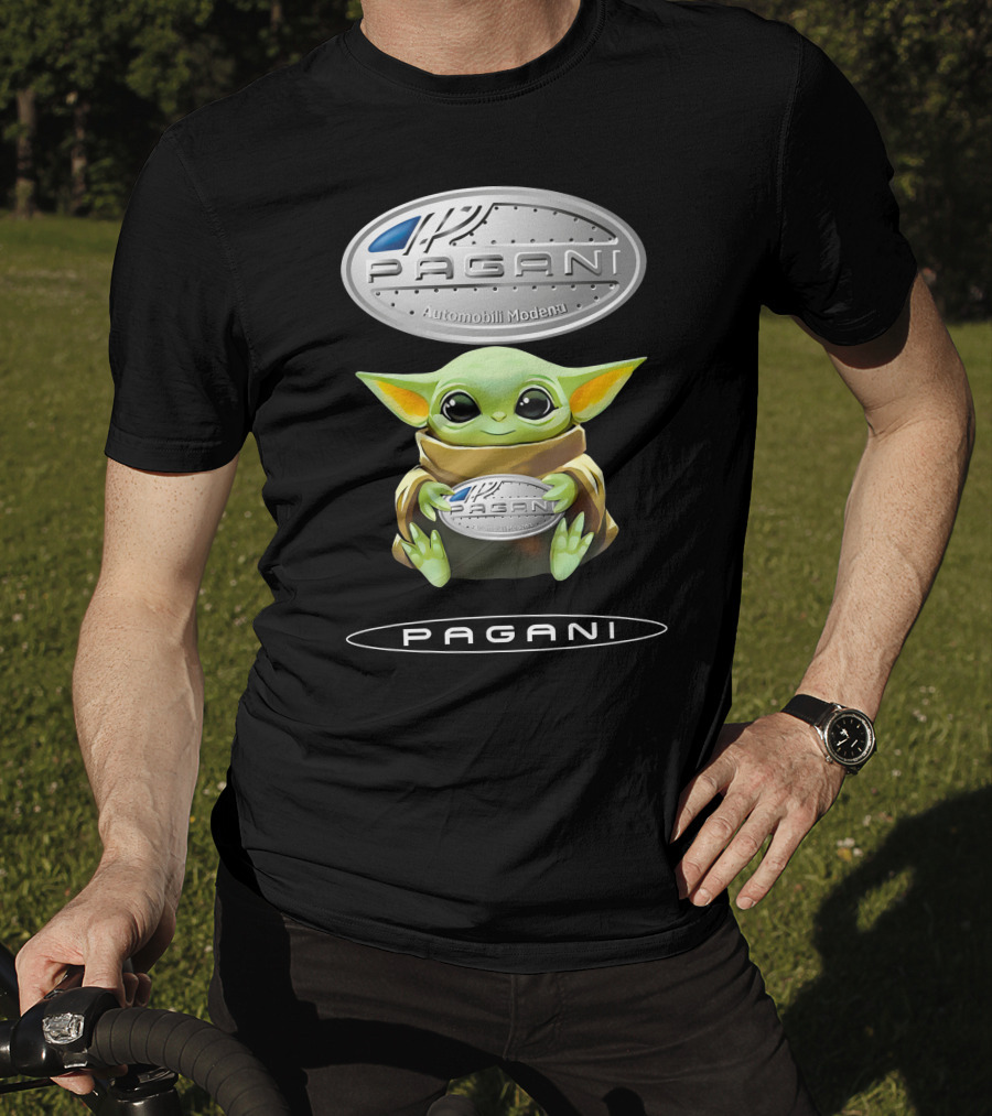 Baby Yoda Holding Pagani Automobili Modena T-Shirt