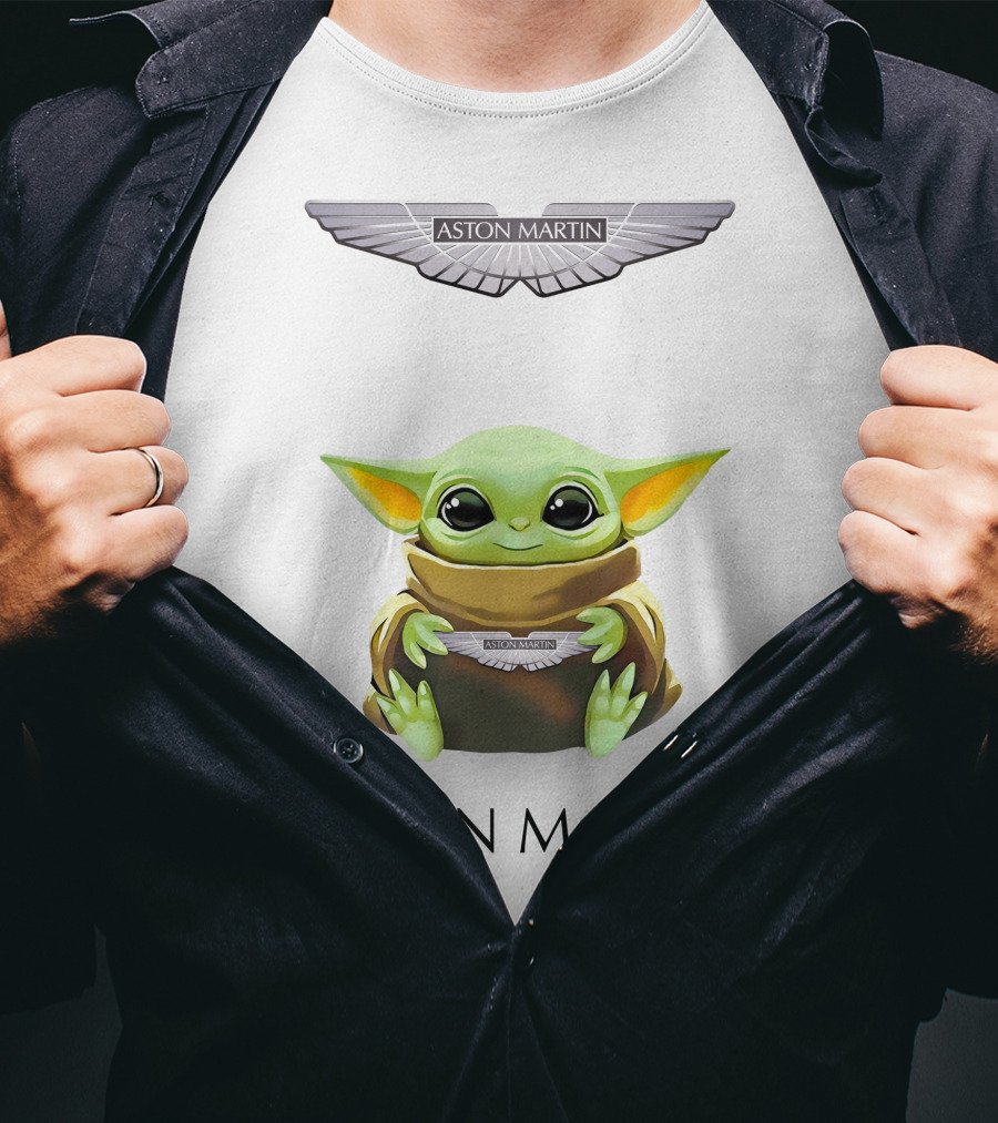 Aston Martin Baby Yoda Hugging T-Shirt