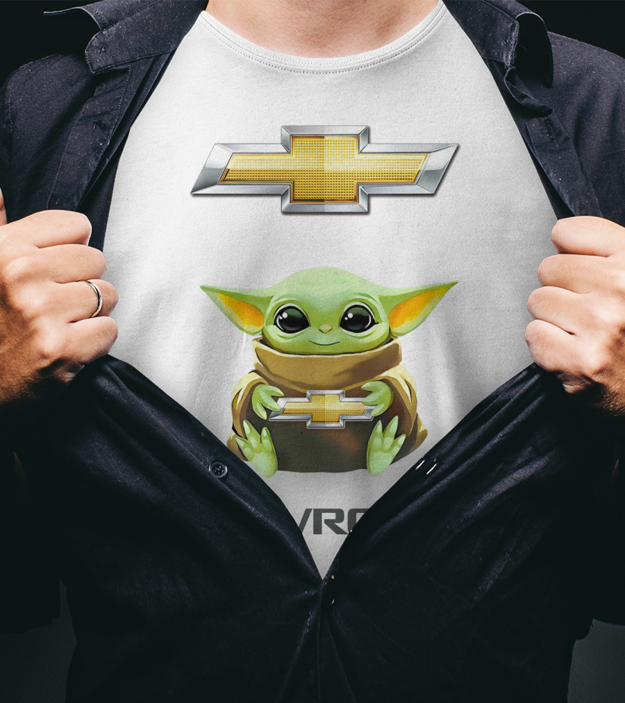 Baby Yoda Holding Chevrolet T-Shirt