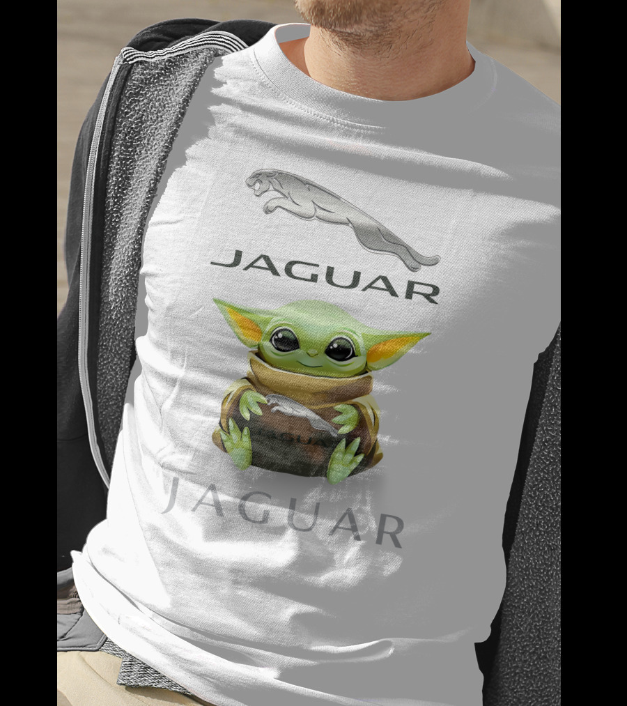 Baby Yoda Holding Jaguar Logo With Jaguar T-Shirt