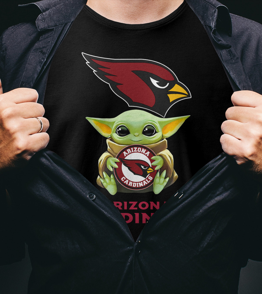 Star Wars Baby Yoda Arizona Cardinals Hug T-Shirt
