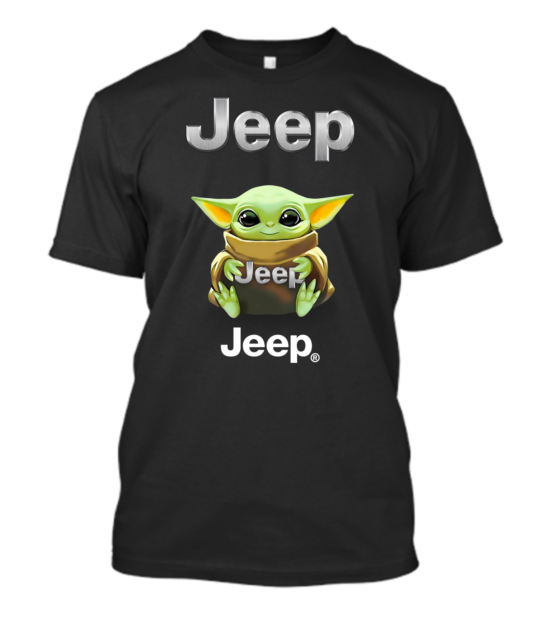 Star Wars Baby Yoda Jeep Hugging T-Shirt