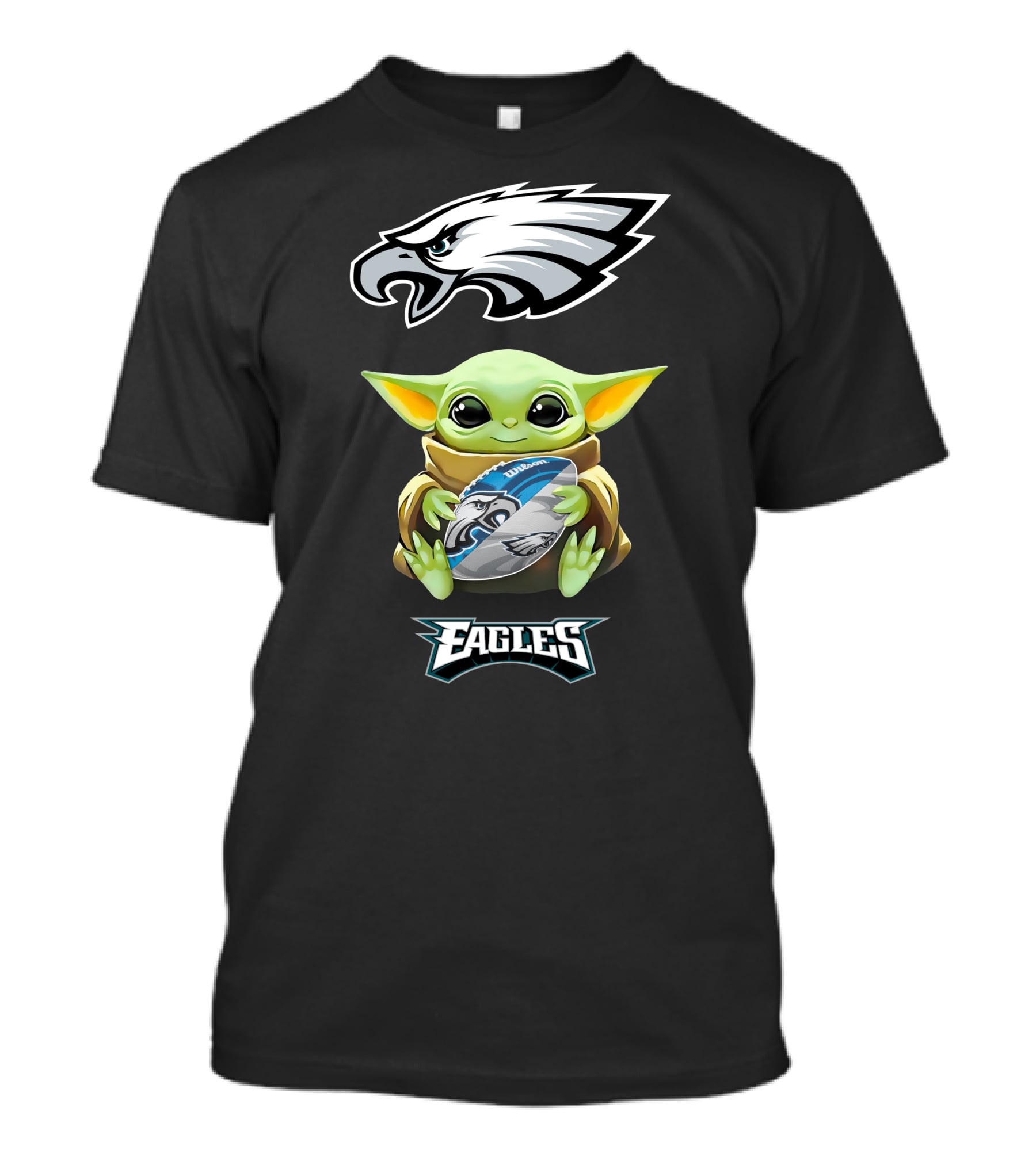 Star Wars Baby Yoda Philadelphia Eagles Football Fan Tailgate T-Shirt