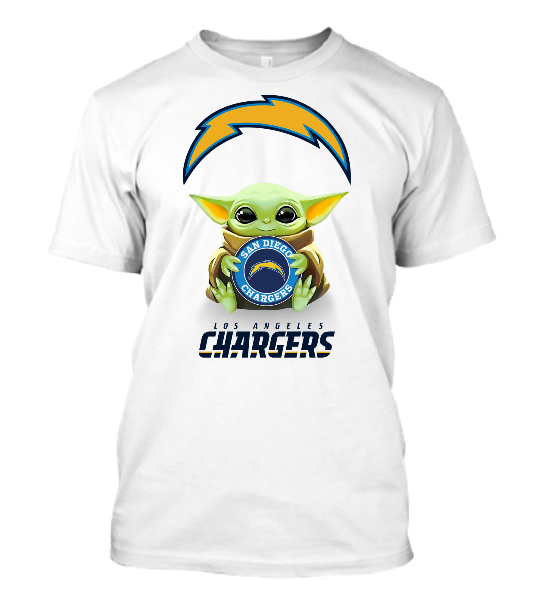 Star Wars Baby Yoda Hug Los Angeles Chargers San Diego Chargers T-Shirt