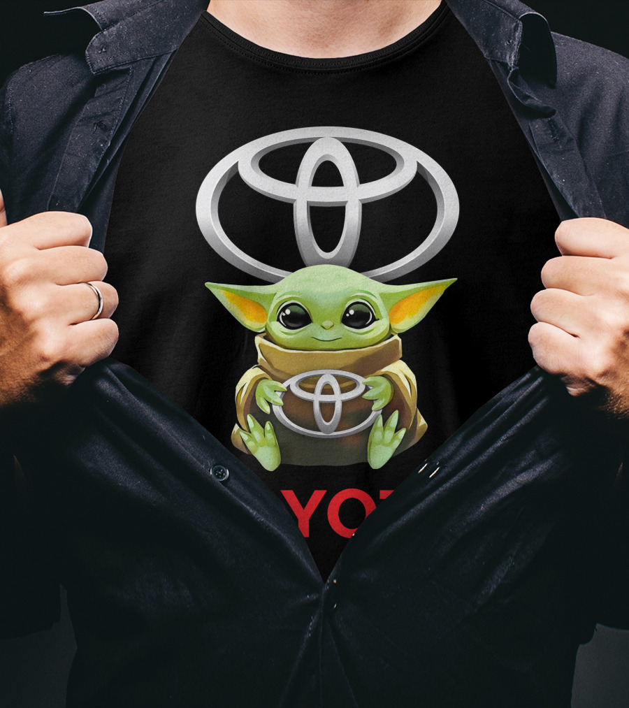 Star Wars Baby Yoda Hugging Toyota T-Shirt
