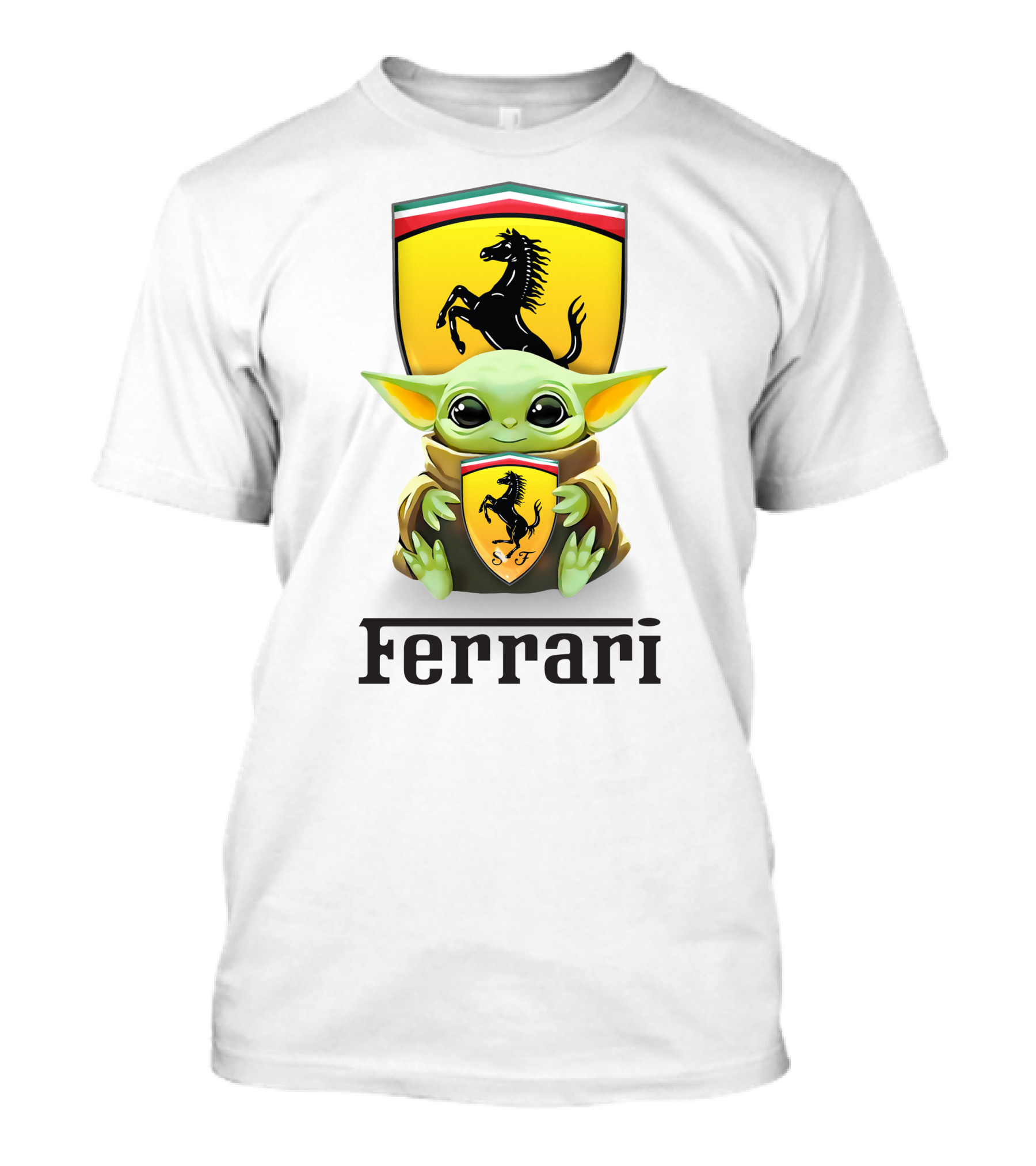 Baby Yoda Holding Ferrari T-Shirt