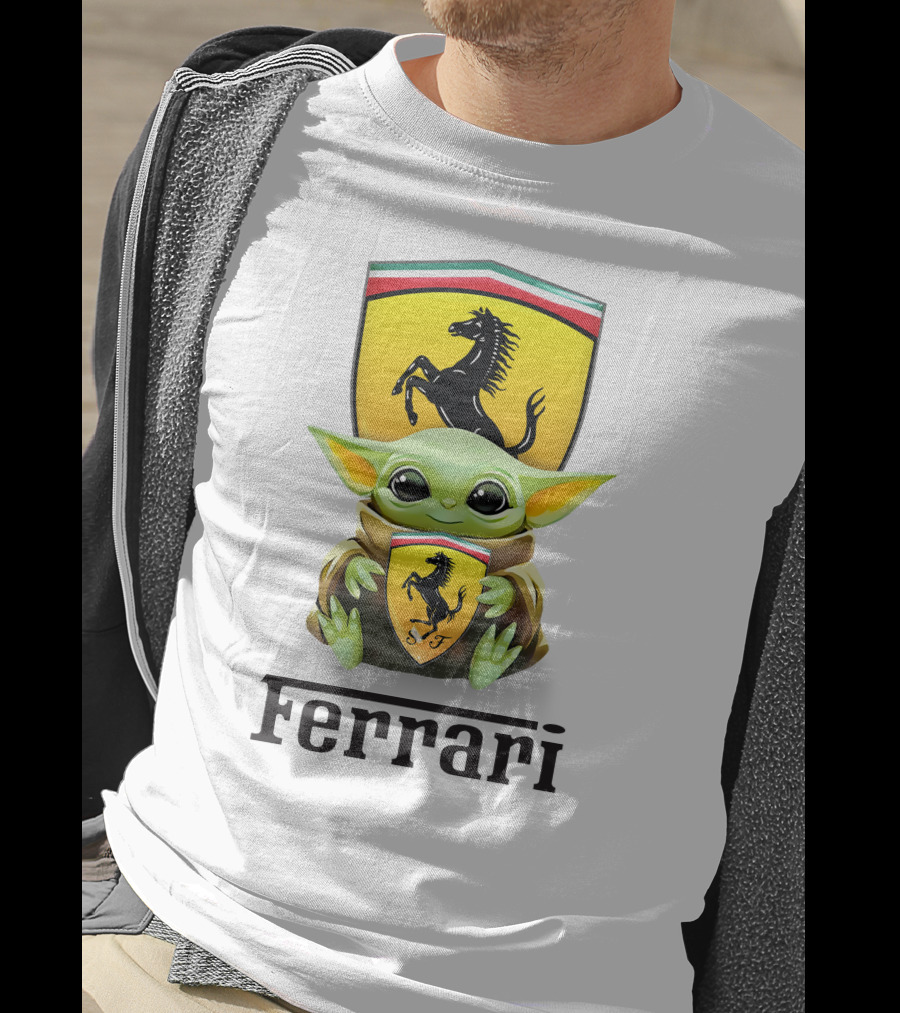 Baby Yoda Holding Ferrari T-Shirt