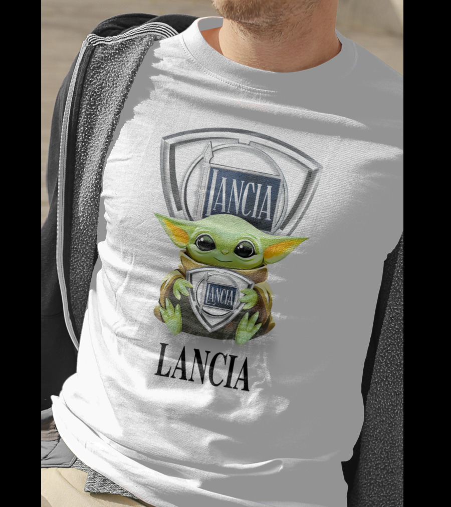 Lancia Baby Yoda Hug Emblem White T-Shirt