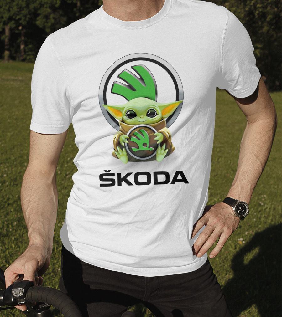 Baby Yoda Hug Škoda T-Shirt