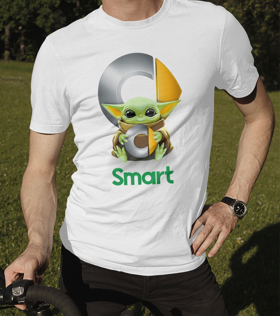 Baby Yoda Hug C Smart White T-Shirt