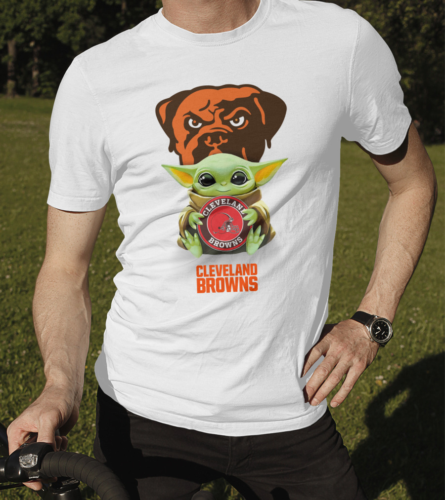 Star Wars Baby Yoda Cleveland Browns T-Shirt