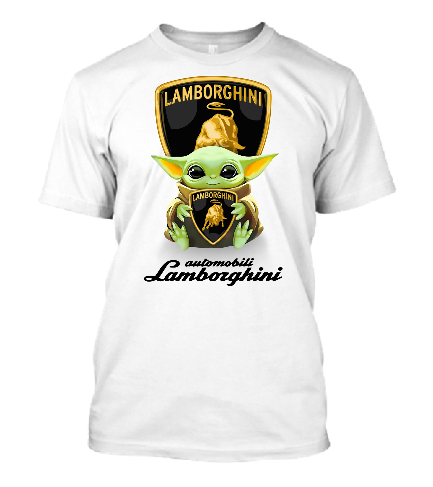 Star Wars Baby Yoda Hug Lamborghini Automobili T-Shirt