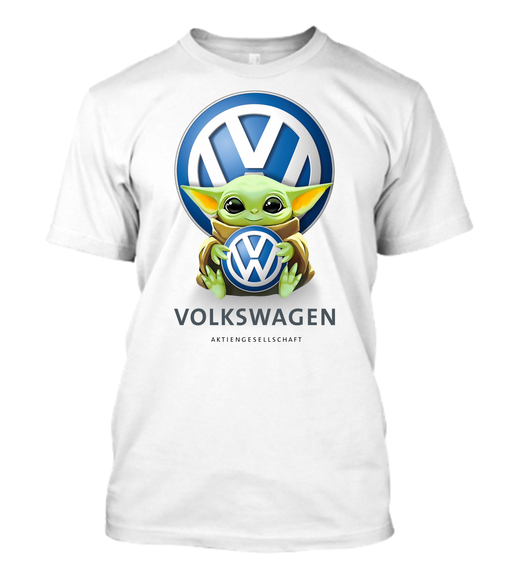 Star Wars Baby Yoda Hug Volkswagen Logo Aktiengesellschaft T-Shirt