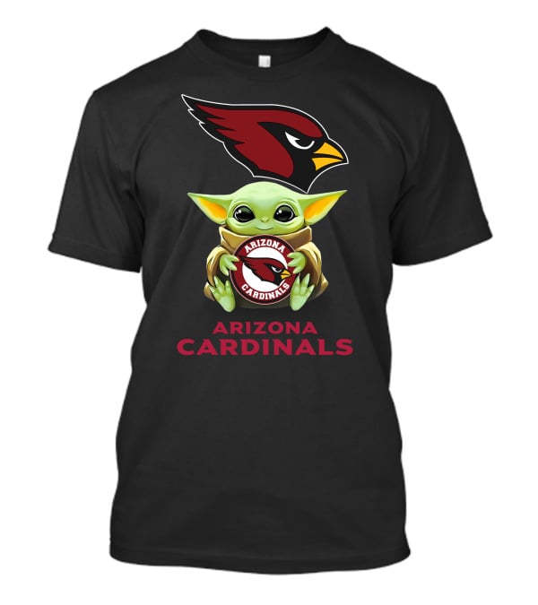 Grogu Holding Arizona Cardinals Emblem With Team T-Shirt