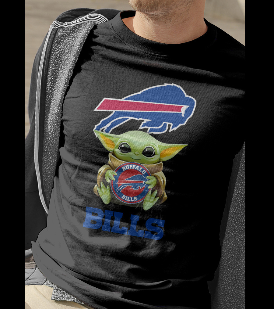 Buffalo Bills Grogu Hug Buffalo Bills T-Shirt