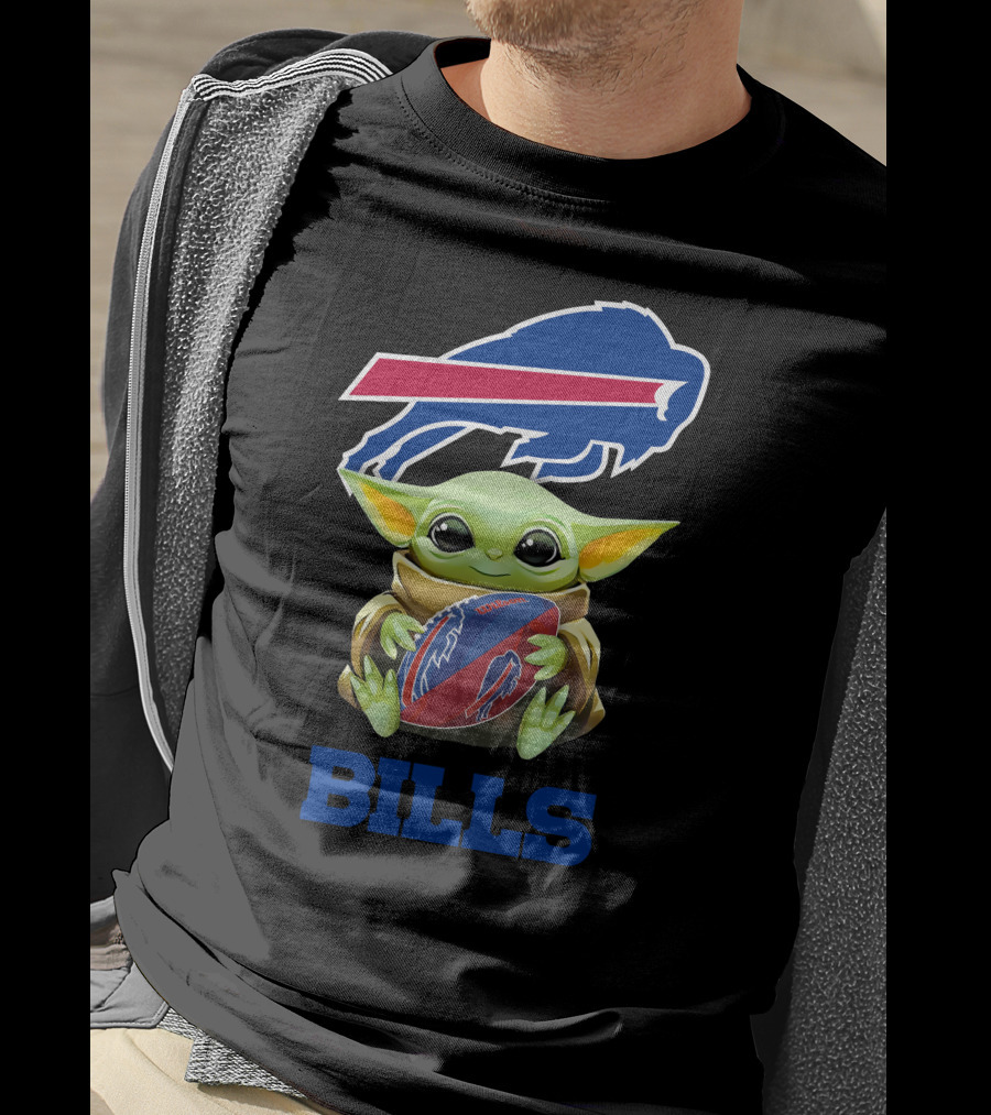 Grogu Buffalo Bills Football Hug T-Shirt
