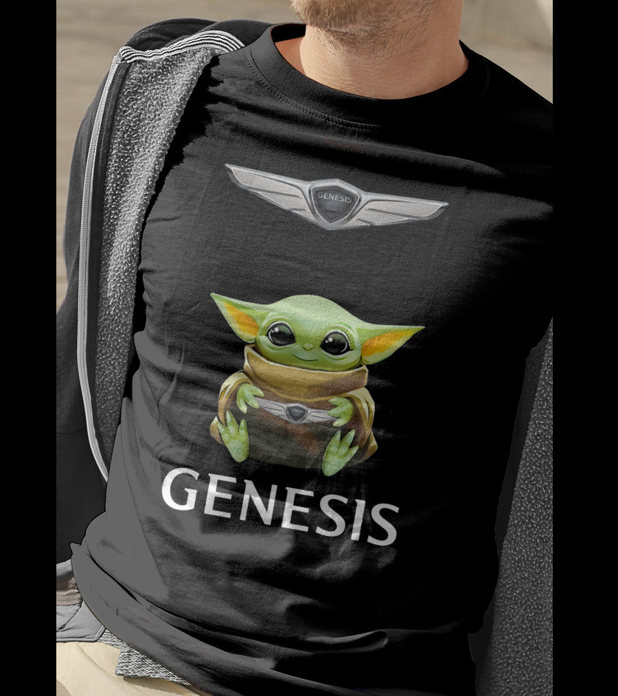Grogu Hug Genesis Logo Fusion T-Shirt